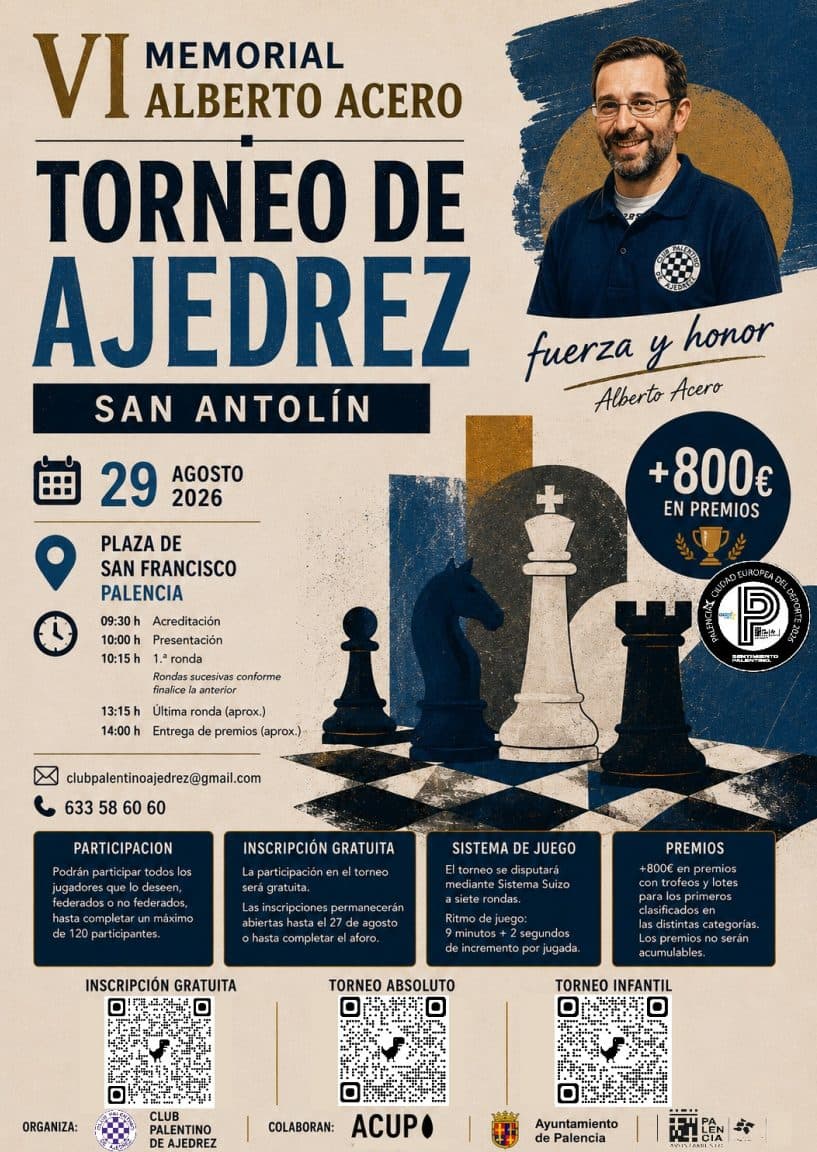 VI Memorial Alberto Acero - Torneo de Ajedrez San Antolín